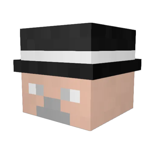 RondeOudou Minecraft avatar head, 3D render