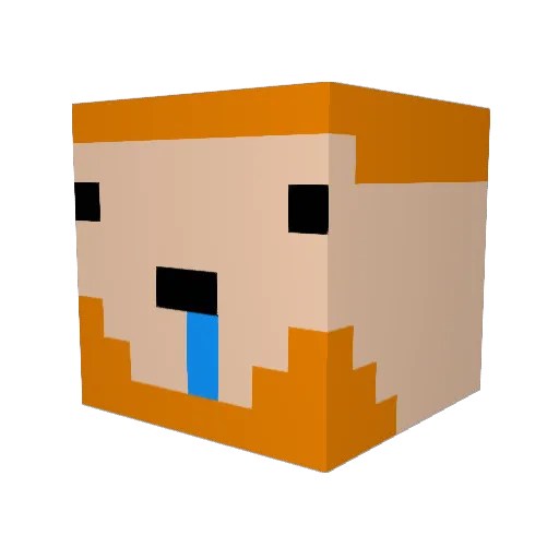 Rondiiii Minecraft avatar head, 3D render