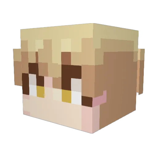 Rondine_ Minecraft avatar head, 3D render