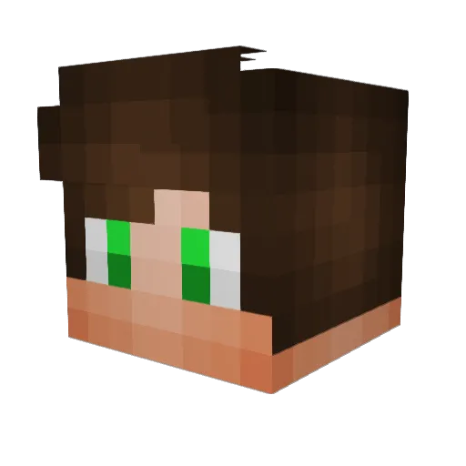 Rondom_Player Minecraft avatar head, 3D render