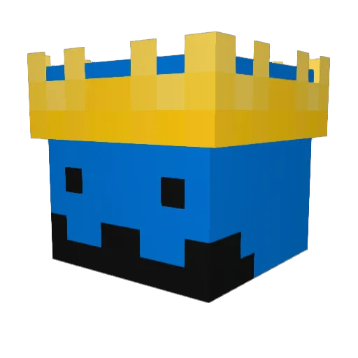 Ronett Minecraft avatar head, 3D render