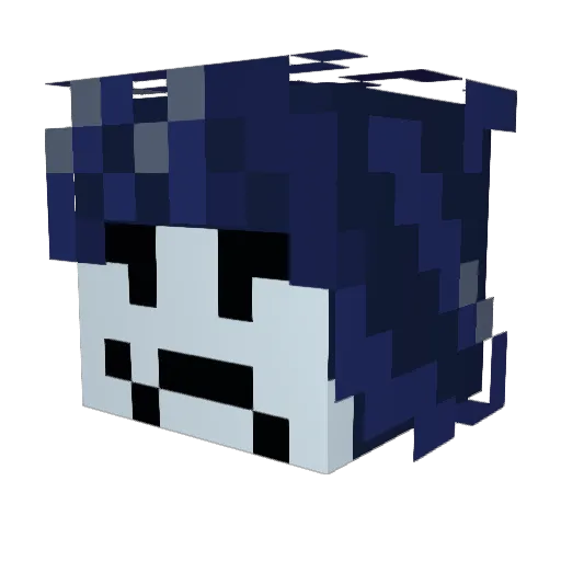 Rong0426 Minecraft avatar head, 3D render