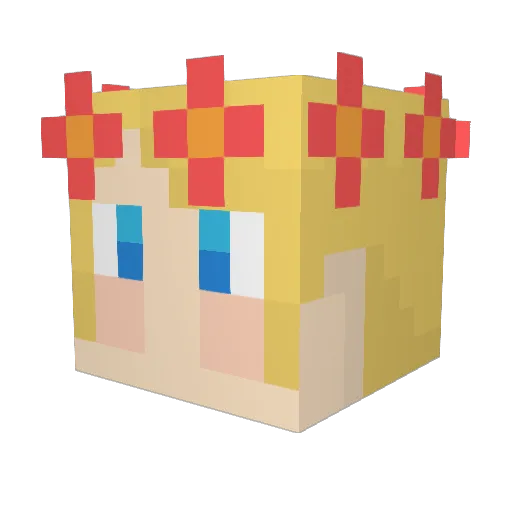 Rong_haha Minecraft avatar head, 3D render