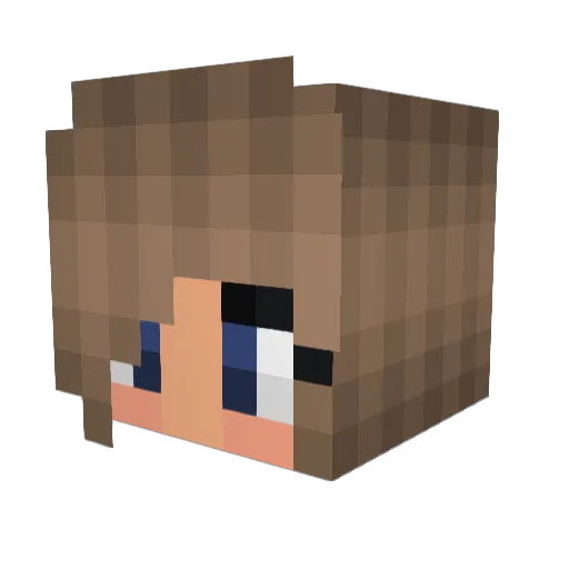 RoniRoni123 Minecraft avatar head, 3D render