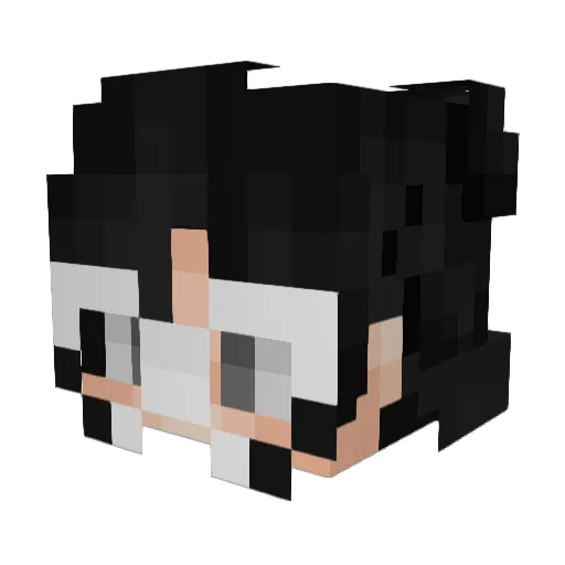 Roniels Minecraft avatar head, 3D render