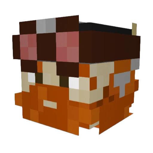 Ronin1013 Minecraft avatar head, 3D render