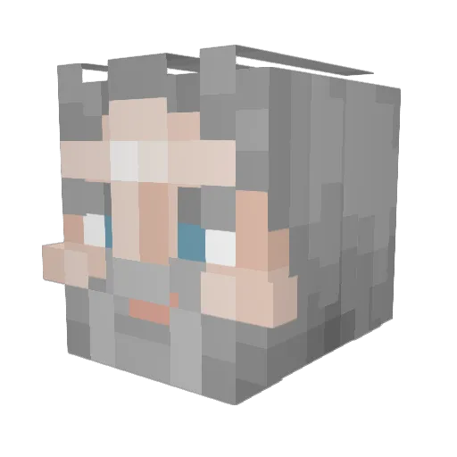 Ronin218 Minecraft avatar head, 3D render