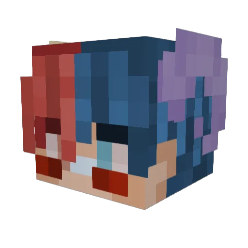 Ronin328 Minecraft avatar head, 3D render