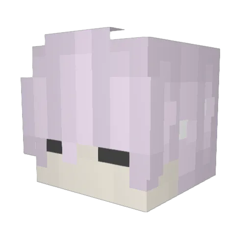 RoninNaru Minecraft avatar head, 3D render