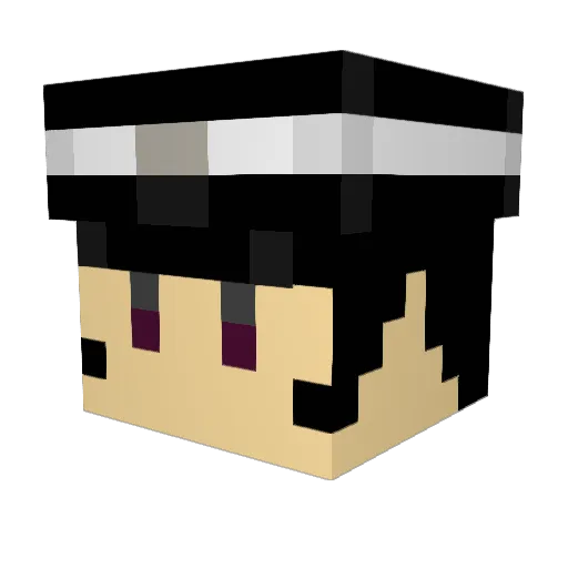 Ronin_Masamune Minecraft avatar head, 3D render