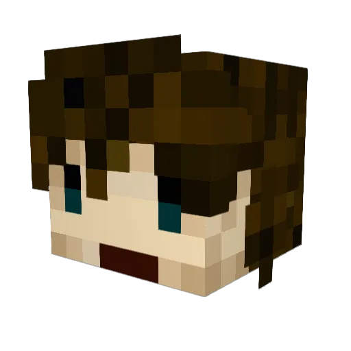 Ronio3 Minecraft avatar head, 3D render