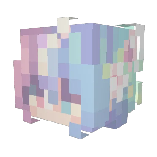 RonixCatto2 Minecraft avatar head, 3D render