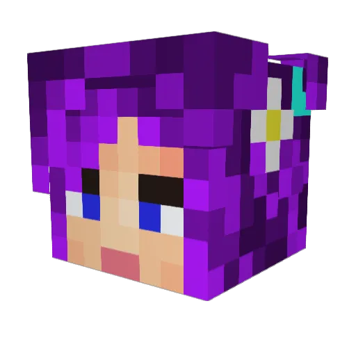 Ronjada Minecraft avatar head, 3D render