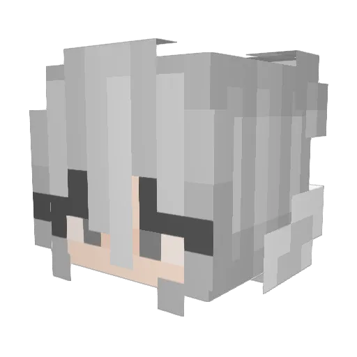 Ronjis Minecraft avatar head, 3D render