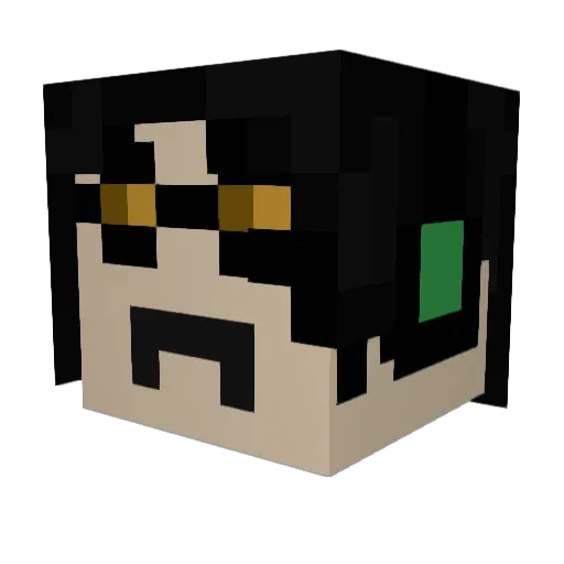 RonlikesBecky Minecraft avatar head, 3D render