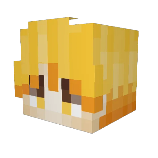 Ronnano Minecraft avatar head, 3D render