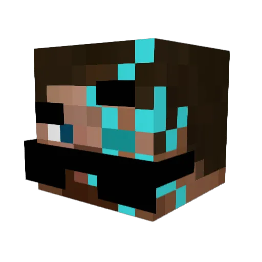 Ronnex33 Minecraft avatar head, 3D render