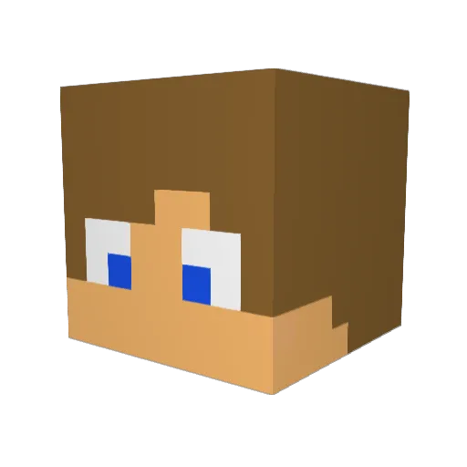 Ronnn_ Minecraft avatar head, 3D render