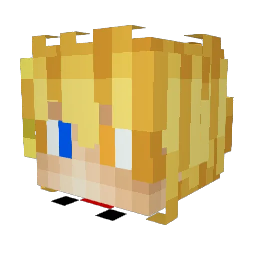RonnyDiamond Minecraft avatar head, 3D render