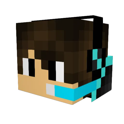 RonnyRules Minecraft avatar head, 3D render