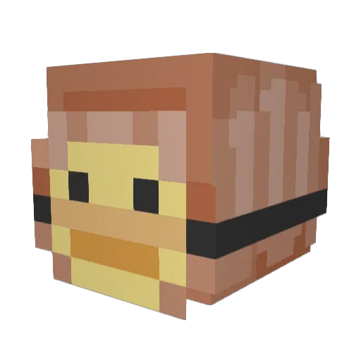 Rontolo Minecraft avatar head, 3D render