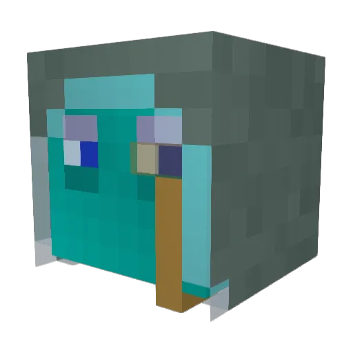 Rony111 Minecraft avatar head, 3D render