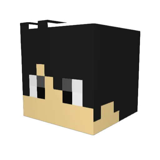 RonyFox Minecraft avatar head, 3D render