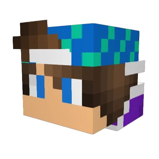 Rony_Emanuel Minecraft avatar head, 3D render