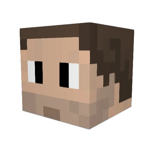 Roo388 Minecraft avatar head, 3D render