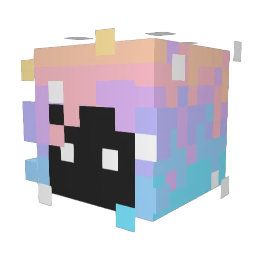Roo7777777 Minecraft avatar head, 3D render
