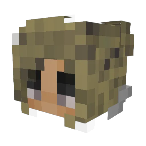 RooFari Minecraft avatar head, 3D render