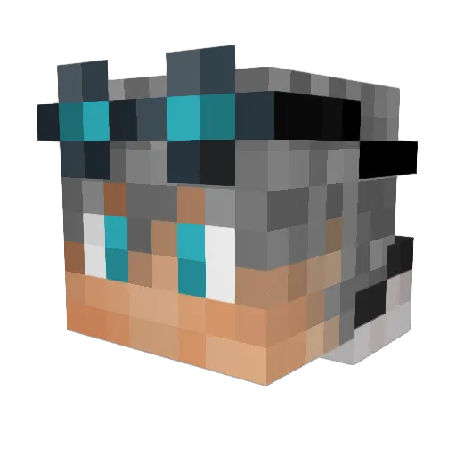 RooRed18 Minecraft avatar head, 3D render