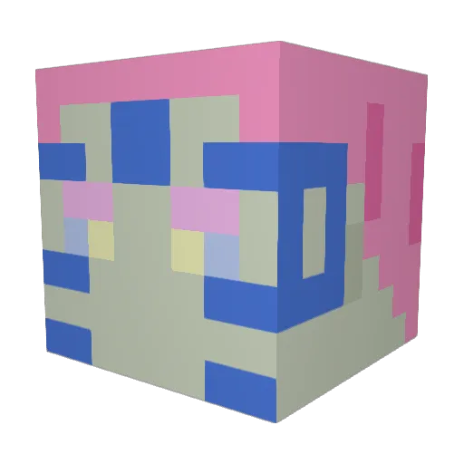 RooT994 Minecraft avatar head, 3D render