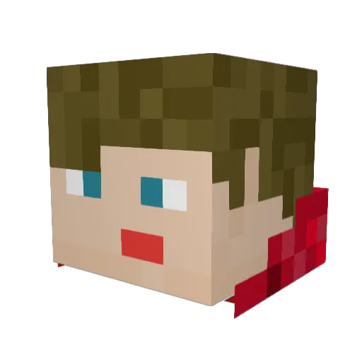 RooboRibbit Minecraft avatar head, 3D render