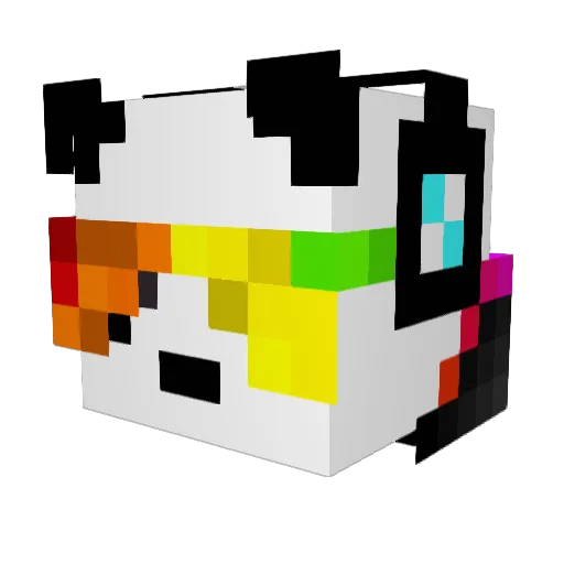 RoobstaMan Minecraft avatar head, 3D render