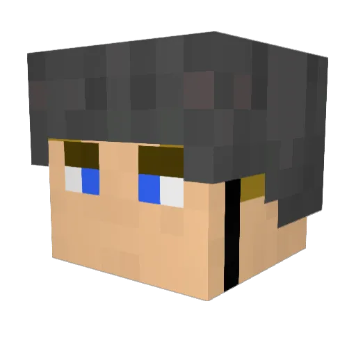 Roode47 Minecraft avatar head, 3D render