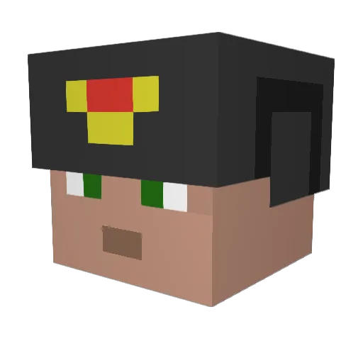 Rooey53 Minecraft avatar head, 3D render