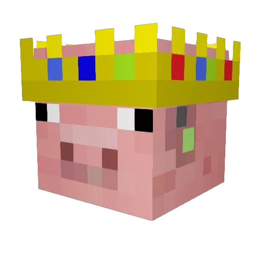 RoofTopings Minecraft avatar head, 3D render
