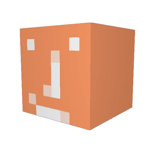 Roofmatt Minecraft avatar head, 3D render