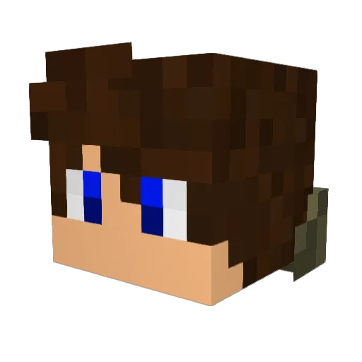 Roofus0895 Minecraft avatar head, 3D render