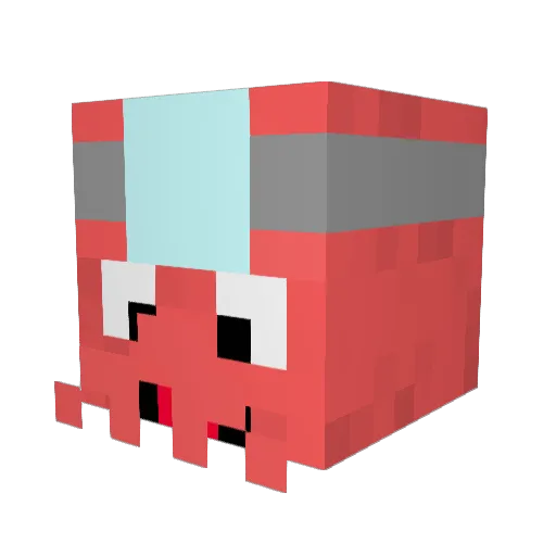 Roogs Minecraft avatar head, 3D render