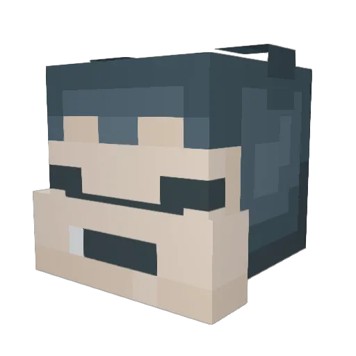 Rook1337 Minecraft avatar head, 3D render