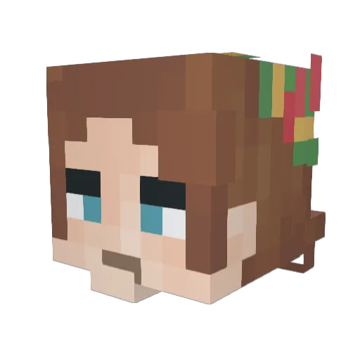Rook999 Minecraft avatar head, 3D render