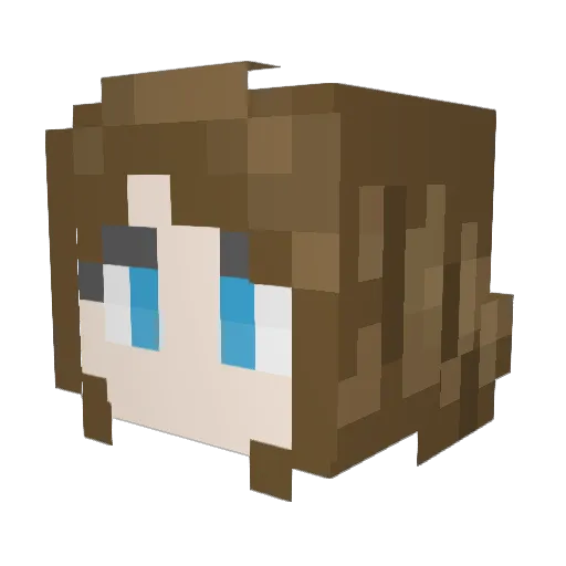 RookRS Minecraft avatar head, 3D render