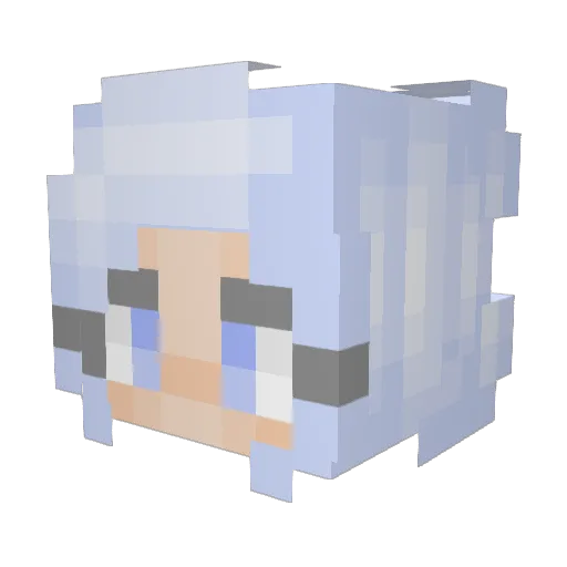 RookWire Minecraft avatar head, 3D render
