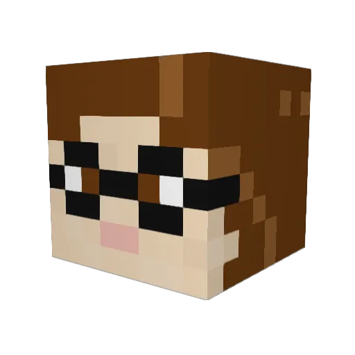 RookeeAlding Minecraft avatar head, 3D render