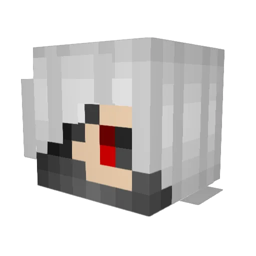RookieKJ Minecraft avatar head, 3D render