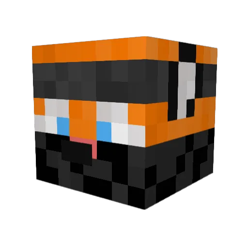 RookieTiger Minecraft avatar head, 3D render