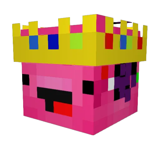 Rookiexe Minecraft avatar head, 3D render