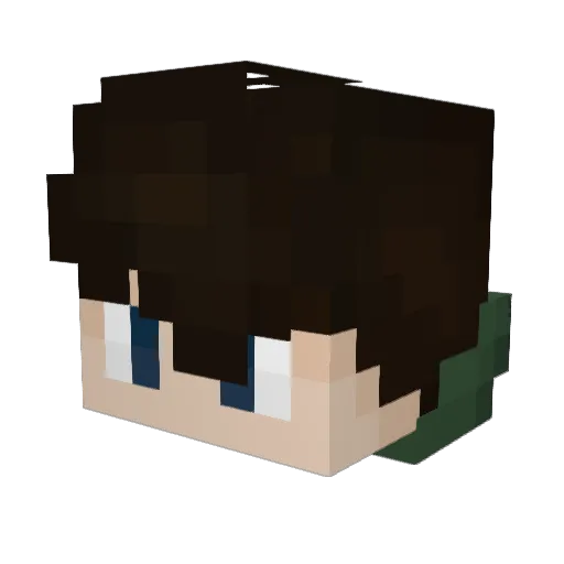 Rookis Minecraft avatar head, 3D render